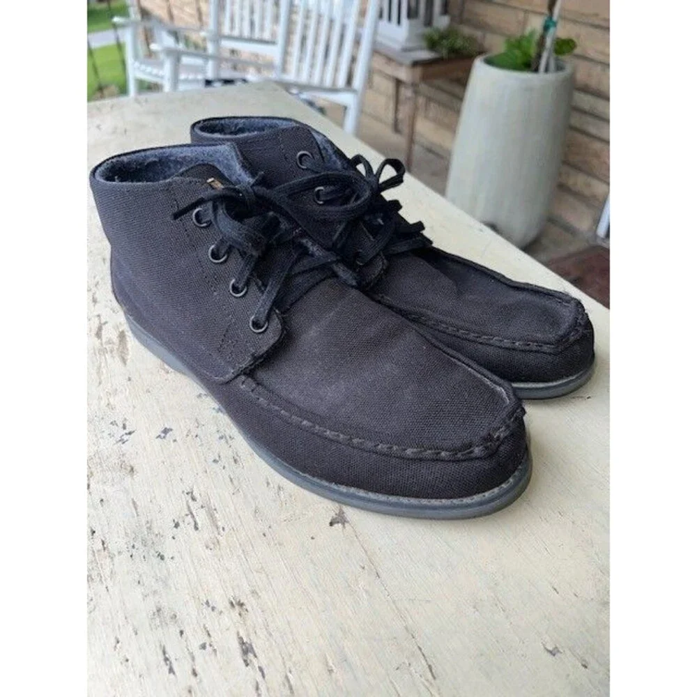 Adidas Ransom Black Canvas Laced Ankle Mid-Cut Moc Boots Men's Sz 10M